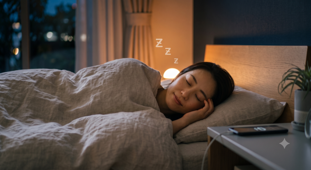 眠っている女性